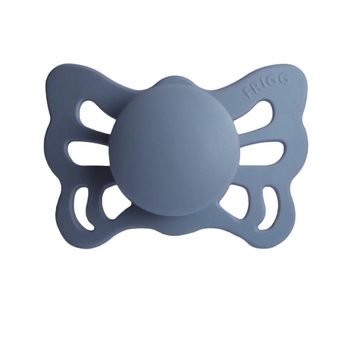 Пустышка силиконовая Frigg Butterfly Slate, анатомическая, size 1, 0-6 мес., синий (001179) - Pampik