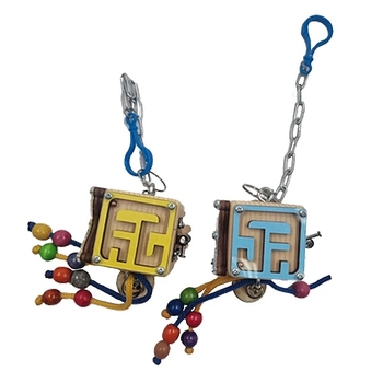 Іграшка дерев'яна NL Baby Актівіті Бізікуб, 4.75х4.75 см, натуральний (24371) - Pampik - 5