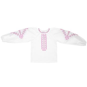 Вишиванка для дівчинки Twins Бузкова, р.92, білий з бузковим (88OTSB92-11) - Pampik