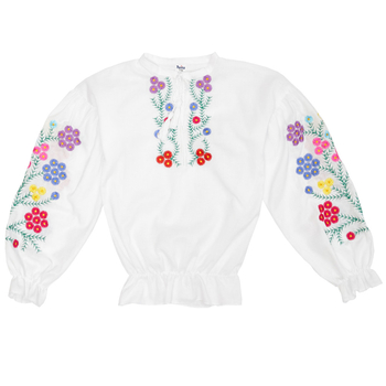 Вишиванка для дівчинки Twins Весна, р.122, білий (88OTV-122-20) - Pampik