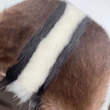 Муфта-рукавички NL Baby с норкой, коричневый с белым (0000/33300) - Pampik - 3