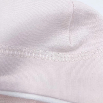 Шапочка NL Baby на завязках, хлопок, 0-3 мес., пудровый (048/ 33773) - Pampik - 3