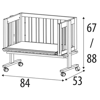 Колыбель-трансформер Micuna Cododo, 84х53х88 см, белый (MO-1639/26910) - Pampik - 11