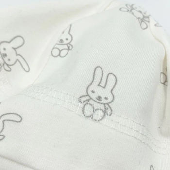 Шапочка NL Baby на зав'язках, бавовна, 0-3 міс., молочний (061/33974) - Pampik - 3