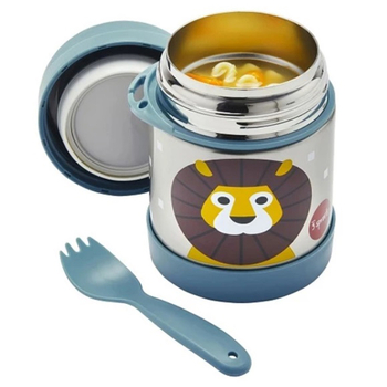 Термос для їжі 3 Sprouts Лев, 360 мл, синій (IFJLIO/30498) - Pampik - 3
