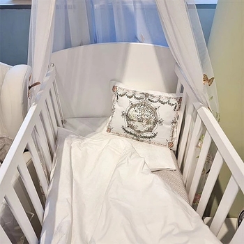 Комплект постельного белья NL Baby, 140х100 см, белый (820+842/31840) - Pampik - 5