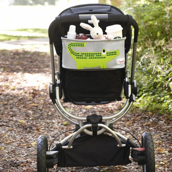 Органайзер на коляску 3 Sprouts Крокодил, 15х32х13 см, сірий (ISOCRO/10762) - Pampik - 3