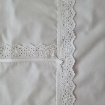 Комплект постільної білизни NL Baby, 140х100 см, білий (842+925/32369) - Pampik - 5