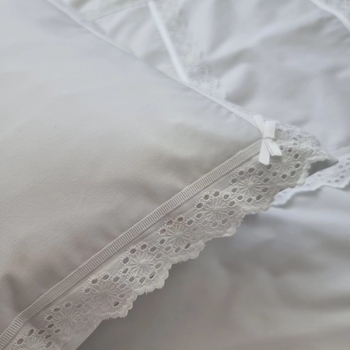 Комплект постільної білизни NL Baby, 140х100 см, білий (842+925/32369) - Pampik - 3