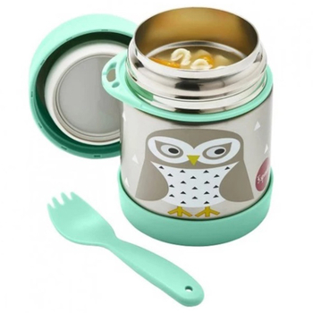 Термос для їжі 3 Sprouts Сова, 360 мл, м'ятний (IFJOWL/30499) - Pampik - 2