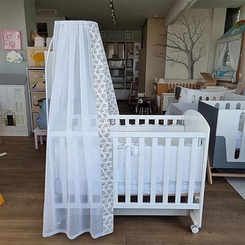 Балдахин NL Baby с цветами, 300х185 см, белый (830/32165) - Pampik - 6