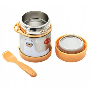 Термос для їжі 3 Sprouts Лама, 360 мл, помаранчевий (IFJLLM/36226) - Pampik - 2