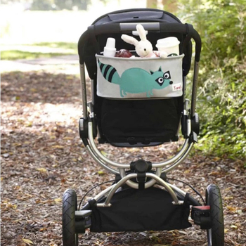 Органайзер на коляску 3 Sprouts Єнот, 15х32х13 см, сірий (ISORAC/17990) - Pampik - 3