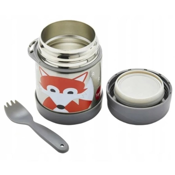 Термос для їжі 3 Sprouts Лис, 360 мл, сірий (IFJFOX/30497) - Pampik - 2