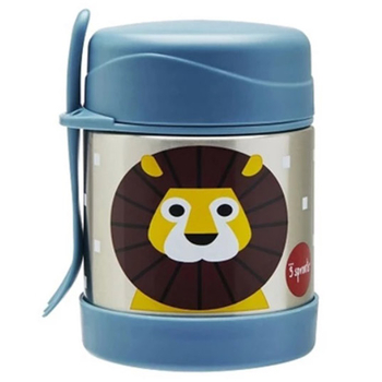 Термос для їжі 3 Sprouts Лев, 360 мл, синій (IFJLIO/30498) - Pampik