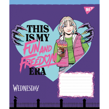 Тетрадь ученическая Yes Wednesday Школа Загадок А5, в клетку, 18 листов, в ассортименте (768264) - Pampik - 5