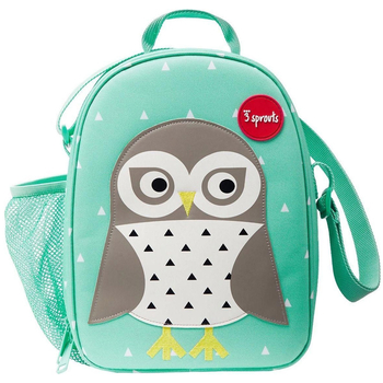 Бокс для обіду 3 Sprouts Сова, м'ятний (ILUOWL/30510) - Pampik
