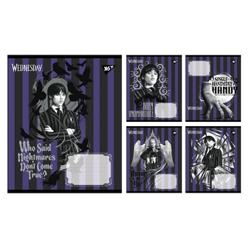 Тетрадь ученическая Yes Wednesday Таинственные уроки А5, в клетку, 18 листов, в ассортименте (768267) - Pampik