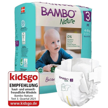 Еко Підгузки на липучках Bambo Nature 3 (4-8 кг), 28 шт. - Pampik - 2