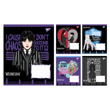 Тетрадь ученическая Yes Wednesday Школа Загадок А5, в клетку, 24 листа, в ассортименте (768265) - Pampik