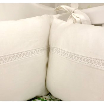 Бортик в кроватку NL Baby, 3-сторонний, 180х25 см, белый (847/30454) - Pampik - 2