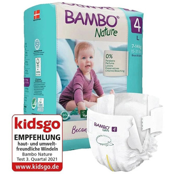 Еко Підгузки на липучках Bambo Nature 4 (7-14 кг), 24 шт. - Pampik - 2