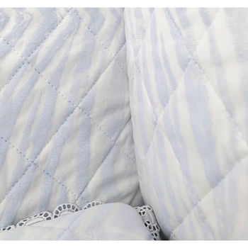 Бортик в кроватку NL Baby с подушками, 3-сторонний, 180х28 см, бело-голубой (143/26052) - Pampik - 5