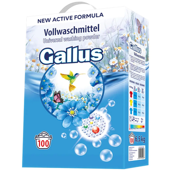 Пральний порошок Gallus Univesal Універсальний, 6.5 кг, 100 прань - Pampik