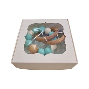 Прорізувач силіконовий NL Baby, м'ятний з білим (0000/37531) - Pampik - 3