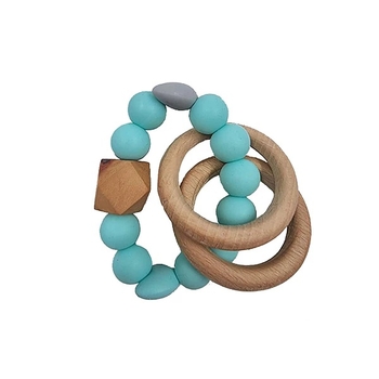 Прорізувач силіконовий NL Baby, бежевий з м'ятним (0000/37342) - Pampik - 2