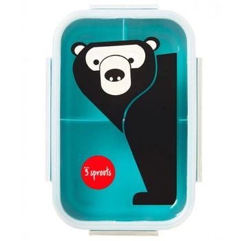 Контейнер для їжі 3 Sprouts Ведмідь, блакитний (IBBBEA/30493) - Pampik