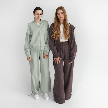 Спортивний костюм Garnamama бомбер з капюшоном,Брюки-палаццо Season 2025 134 Коричневий (1055937.1421211) - Pampik - 17