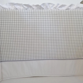 Бортик у ліжечко NL Baby, 4-сторонній, біло-сірий (859/32147) - Pampik - 4