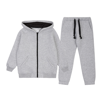 Спортивний костюм на флісі Garnamama Oversize sport zip штани зі шнурком 140 Сірий (1043664.1408684) - Pampik - 6