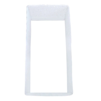 Бортик в кроватку NL Baby, 4-сторонний, бело-серый (874+875/033296) - Pampik