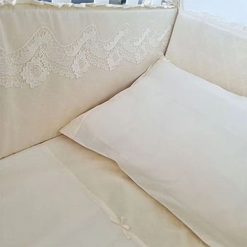 Бортик у ліжечко NL Baby, 4-сторонній, молочний (870+926/32724) - Pampik - 3