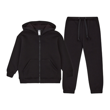 Спортивний костюм на флісі Garnamama Oversize sport zip штани зі шнурком 140 Чорний (1043674.1408681) - Pampik - 6