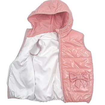 Жилет з капюшоном NL Baby, синтепух, 4-5 років, рожевий (563/37130) - Pampik - 3