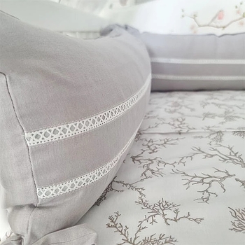 Бортик у ліжечко NL Baby, 3-сторонній, 210х25 см, сірий (852+923/033348) - Pampik - 3