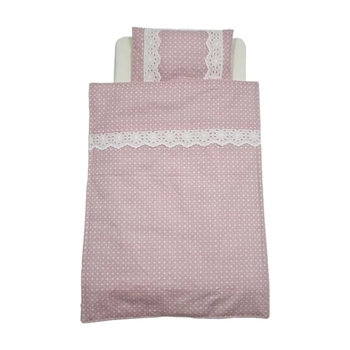 Іграшкова постільна білизна NL Baby для ліжечка 40х21 см, рожевий (878/37522) - Pampik