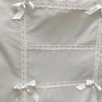 Комплект постільної білизни NL Baby, 140х100 см, сіро-блакитний (832+907/29658) - Pampik - 4