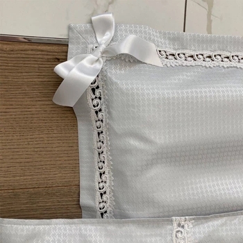 Комплект постільної білизни NL Baby, 140х100 см, сіро-блакитний (832+907/29658) - Pampik - 3