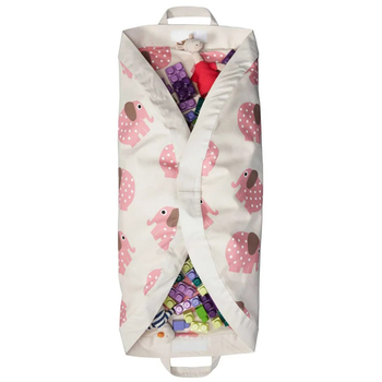 Сумка-килим для ігр 3 Sprouts Слоники, 112 см, рожевий (IPMELE/27887) - Pampik - 4