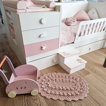 Коврик декоративный NL Baby Hand made, 77х52 см, пудровый (27530) - Pampik - 5