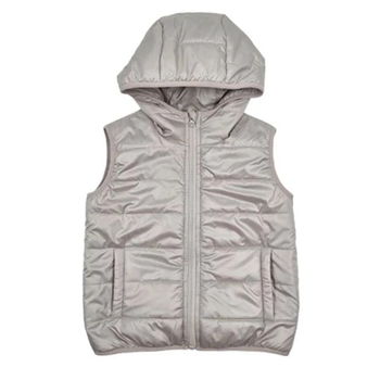 Жилет з капюшоном NL Baby, синтепух, 2-3 роки, сірий (565/37147) - Pampik