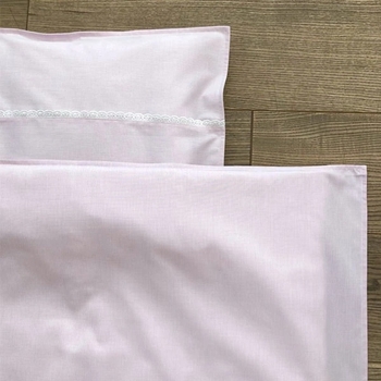 Комплект постельного белья NL Baby в клеточку, 140х100 см, розовый (803+842/32555) - Pampik - 3