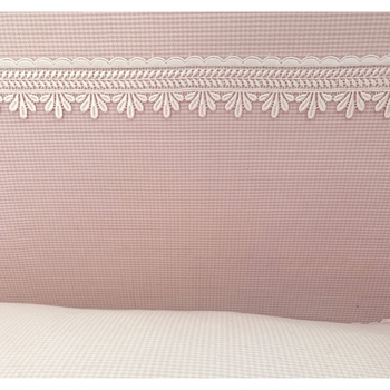 Бортик в кроватку NL Baby, 4-сторонний и декоративная подушка, 40х30 см, розовый (873+929/33259) - Pampik - 8