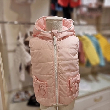 Жилет з капюшоном NL Baby, синтепух, 2-3 роки, світло-рожевий (564/37135) - Pampik - 6