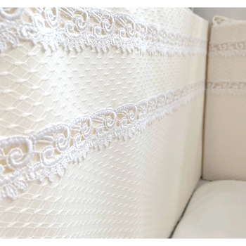 Бортик у ліжечко NL Baby, 4-сторонній, молочний (815+907/26041) - Pampik - 6