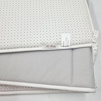 Бортик у ліжечко NL Baby, 3-сторонній, універсальний, 180х30 см, біло-сірий (821+830/32063) - Pampik - 6